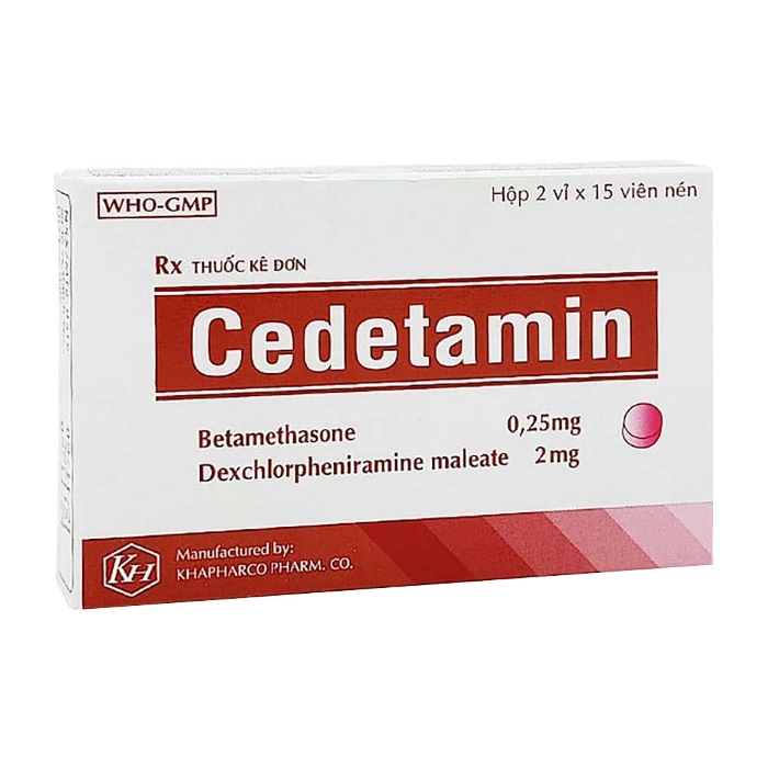 Cedetamin Khapharco 2 vỉ x 15 viên